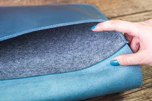 Housse de protection en cuir véritable faite à la main pour ordinateur portable sac pour LLS-0025 professionnel - Product Image 4