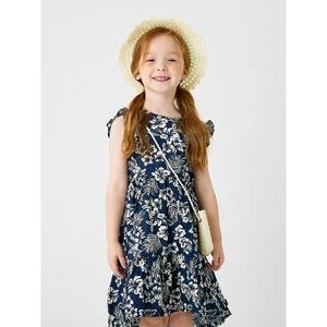 Vestido Estilo Coreano OZKIZ para Niñas, 100% Algodón Chifón, Moda de Verano con Decoraciones de Volantes para 2-7 Años, Venta al Por Mayor - Product Image 1