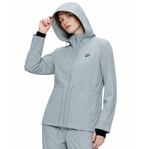 Veste coupe-vent unisexe légère en nylon, veste de fitness et ensemble court à capuche zippé imprimé, vêtements décontractés d'été pour hommes - Product Image 5