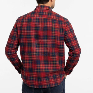 Camisa de Franela a Cuadros para Hombre, Nueva, Elegante, de Manga Larga, con Botones en la Parte Delantera y Bolsillo en el Pecho, Ecológica y Transpirable, de Larga Duración y Gran Venta - Product Image 2