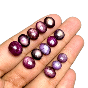 พลอยทับทิมทรงหลวมทึบแสงลายดาวอินเดียธรรมชาติขนาดผสม - Product Image 2