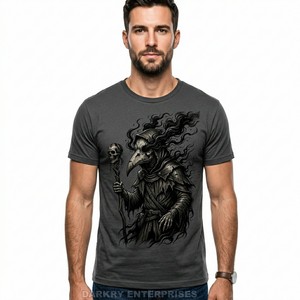 T-shirt personnalisé pour homme, motif Docteur de la Peste, imprimé Dark Soul Reaper, streetwear, esthétique sombre, en coton, vente en gros - Product Image 1