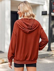Custom Women Hooded Casual <b>Zipper</b> <b>Sweatshirt</b> Fashion Sports Loose Thin Long Sleeve Hooded Jacket <b>Sweatshirts</b> - Product Image 6