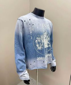 เสื้อยืดคอกลมผู้ชาย ผ้าฝ้าย 100% 240 GSM แขนยาว ทรงหลวม สไตล์วินเทจ พร้อมคุณภาพการพิมพ์แบบซันเฟดและสกรีน - Product Image 3