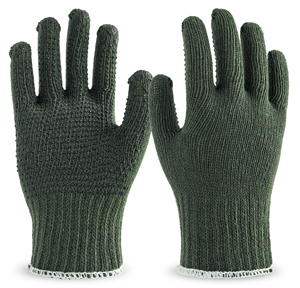 Gekko Gelbe Strick-Sicherheitshandschuhe Rutschfest Polyester Gepunktete Handfläche Arbeitshandschuhe Strickbündchen 10mil Dick 10 Zoll Puderfrei Allgemein - Product Image 2