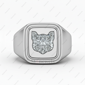 Exclusive Original Design <b>Cat</b> Head Cut Diamond Engagement <b>Ring</b> High Quality Custom Fine Jewelry Luxury Solitaire Statement <b>Ring</b> - Product Image 4