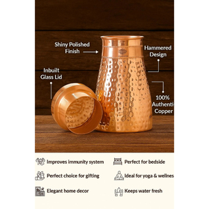 Producto Ayurvédico, Botella de Cobre Hecha a Mano, Pulida, Tamaño Personalizable, Mejor Precio, Botellas de Cobre de Alta Calidad, Fabricante y Exportador - Product Image 1