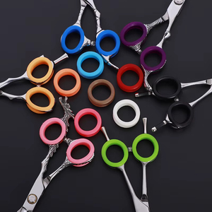 Anneaux de doigt en silicone pour ciseaux à cheveux, inserts pour tous types de ciseaux, accessoires d'outils de coiffure, accessoires de salon de beauté - Product Image 3
