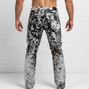 Pantalon Homme Personnalisable Solomon Global Apparel en Cuir de Vachette 100% Écologique, Léger, Coupe Droite, Multi-Poches pour l'Hiver - Product Image 2