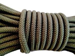 Corde d'escalade vert olive 10 mm, corde de sécurité tressée statique, cordon utilitaire industriel pour le camping et la randonnée - Product Image 4