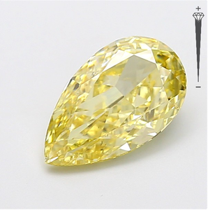 Diamante Cultivado en Laboratorio con Certificación IGI, 2.51 CT, Corte PEAR MODIFIED, Color Amarillo Fantasía, Claridad VS1, CVD LG 800611653 para Joyería ROYALGEM - Product Image 1