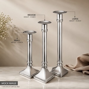 Wholesale Luxury Aluminium Candle <b>Stand</b> Durable Candle Holder for Home Décor Retail Stores Event Planners and Export Supply - Product Image 4
