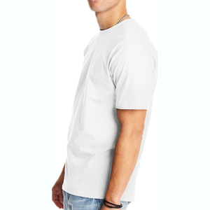 Camiseta personalizada con logotipo de alta calidad, logotipo de tu marca, 100% algodón, cuello redondo, camiseta básica informal para hombre en venta - Product Image 5