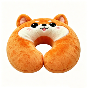 Shiba Inu U-<b>shaped</b> travel <b>pillow</b> ,Plush Shiba Inu neck support <b>pillow</b>, Cute Shiba Inu travel <b>pillow</b> - Product Image 5