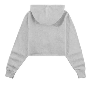 Sudadera con Capucha Corta de Felpa 100% Algodón de Alto Gramaje, Personalizada con Logo Frontal para Mujer, Estilo Crop, Tipo Pullover - Product Image 2