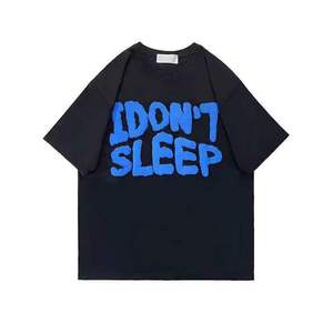 เสื้อยืดคอกลมทรงโอเวอร์ไซส์ผ้าฝ้ายคลาสสิกสำหรับผู้ชาย ขายส่ง พร้อมบริการสกรีนลายพิมพ์นูนตามแบบที่ต้องการ - Product Image 1
