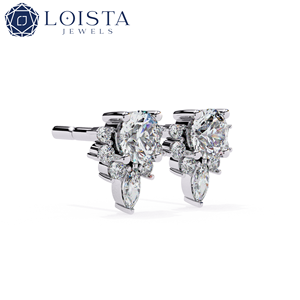 Boucles d'oreilles en diamant cultivé en laboratoire, taille brillant rond, style classique, bijoux de mariage pour femmes, certifiées IGI - Product Image 2