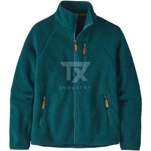 Hot Sale Men's <b>Sherpa</b> Fleece Hooded Jacket Stand Collar Customized Padded Winter Outdoor Streetwear Style Canvas <b>Fabric</b> Front - Product Image 4