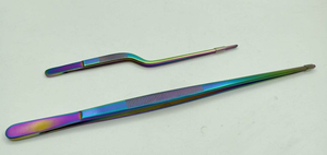 Kit de pinces de chef professionnelles Altomme Instruments, 5 pièces, revêtement vert, pinces en acier inoxydable, poignée en plastique pour la présentation des aliments - Product Image 5