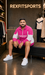 REXFIT SPORTS 2026 Pink <b>White</b> Crinkle Nylon Pullover Tracksuit Set Quarter Zip Windbreaker <b>Jacket</b> and Shorts Custom Sportswear - Product Image 6