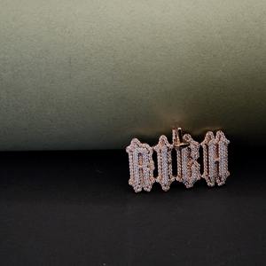 Colgante de Acero Inoxidable DOPE JEWELLS Personalizado con Diamante Cultivado en Laboratorio de 2CT y 12GM - Moderno para Cada Día Especial - Unisex - Product Image 4