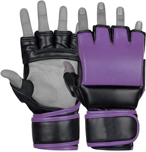 Gants de Muay Thai de qualité supérieure 8oz avec logo personnalisé, en cuir PU imperméable, poignées respirantes, sangle de poignet réglable, pour la boxe - Product Image 1