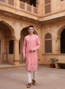 Creaciones NiMa, Pantalones de Algodón Rosa para Hombre, Corte Regular, Hasta la Rodilla, Tradicionales Indios y Pakistaníes, para Bodas y Fiestas, Reversibles, de Secado Rápido - Product Image 3