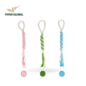 Juguete de algodón duradero con asa de lazo para perros mordedores fuertes, que favorece el cuidado bucal, el alivio del estrés, combate el aburrimiento y promueve el juego activo. - Product Image 1