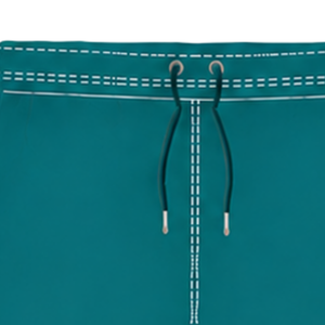 Pantalones Cortos de Rugby Color Verde Azulado Oscuro y Blanco, Cintura Elástica con Cordón, Ribete en Contraste, Personalizables, Transpirables, para Entrenamiento Deportivo en Equipo - Product Image 5