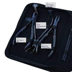 High Quality <b>Hair</b> Extension <b>Tool</b> Kit Stainless Steel Plastic Pliers Clips-Salon Grade Installation <b>Removal</b> <b>Tools</b> Durable - Product Image 5
