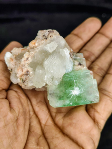 Natural Green Apophyllite with Mordenite <b>Crystal</b> <b>Cluster</b> Premium Mineral Specimen Healing Display Collectible Stone India Origin - Product Image 6