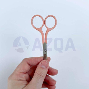 Stainless Steel Embroidery <b>Scissors</b> with Assorted Pastel Handles and Leather Pouch for <b>Sewing</b> and Needlework - Product Image 4