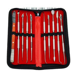 Kit de 10 Couteaux de Sculpture en Argile en Acier Inoxydable, Instrument de Laboratoire Dentaire pour le Modelage Céramique, l'Artisanat et les Ponts Osseux - Product Image 1