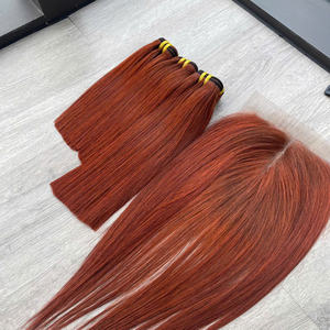 Cabello Humano Vietnamita Liso Color Castaño de Alta Calidad, Súper Doble Trama, Precio al por Mayor - Product Image 1