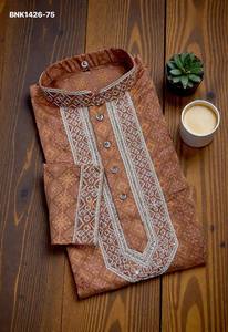 New Variety <b>Silk</b> with Traditional Design Embroidered Readymade Full-Sleeve Short-<b>Kurta</b> Collection Manufacturer from Surat - Product Image 3