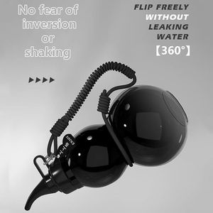 Borraccia Sportiva in Tritan a Forma di Zucca con Cinghia/Adesivi per Viaggi e Palestra, Design Retrò Cinese - Product Image 3