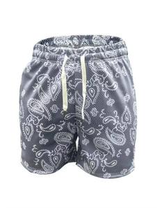 Pantalones cortos informales de malla para hombre, ropa deportiva de verano ligera y transpirable con cordón elástico en la cintura y bolsillos laterales - Product Image 5