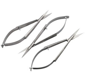 Premium Spring Nail Cuticle Scissors Stainless Steel Curved Blade Sharp Precision Non-Foldable Steel Handle Hole Beauty Tool - Product Image 1