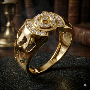 Luxury Gold Plated Round Halo CZ Diamond <b>Ring</b> for Women Fashion Wedding Engagement Anniversary Statement Jewelry Gift - Product Image 1