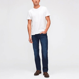 Pantalones Vaqueros para Hombre, Estilo Urbano, Corte Ajustado Vintage, Elásticos, con Diseño Bordado, Jeans Rectos para Hombre - Product Image 1
