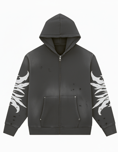 Fabricante Mayorista de Sudaderas con Efecto Ácido, Sudadera de Felpa con Lavado Vintage, Fabricación a Granel con Logotipo Personalizado OEM para Moda - Product Image 2