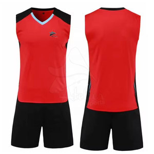 ชุดยูนิฟอร์มวอลเลย์บอลทีม น้ำหนักเบา ระบายอากาศได้ดี แห้งเร็ว ดีไซน์ตาข่าย สำหรับนักกีฬาวอลเลย์บอล ชุดฝึกซ้อมกีฬา - Product Image 3