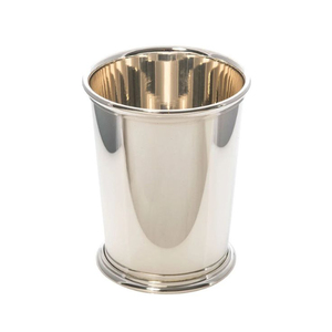 Tasse classique en métal plaqué argent, finition mate, base perlée, motif tulipe, cadeau de mariage, verrerie de bar, verres à cocktail - Product Image 6