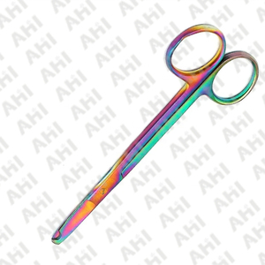 กรรไกรเย็บแผล AHI Surgical Mayo รุ่น AS-SS-0002 สีรุ้ง ผลิตจากเหล็กกล้าไร้สนิมเยอรมัน คุณภาพทางการแพทย์ ใช้ซ้ำได้ ได้รับการรับรองมาตรฐาน CE ระดับ Class I - Product Image 4