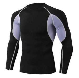Camiseta de compresión Rash Guard para hombre, manga larga, de secado rápido, para entrenamiento, el mejor diseño, ajuste slim. - Product Image 1