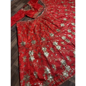 ชุดแต่งงานออกแบบ-สวยงาม zari ทำงาน lehenga choli - Product Image 3