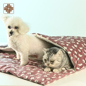 organic cotton knit washable soft comfortable <b>pet</b> cats and dogs bed - Product Image 4