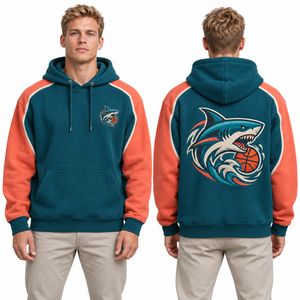 <b>Applique</b> Hoodies Custom Tackle Twill <b>Letter</b> Cotton Fleece Team Pullover OEM Wholesale Soft Touch Streetwear Teamwear Casual Wear - Product Image 4