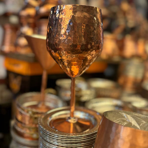 Copper <b>glasses</b> with straight wall design metal tumblers for <b>water</b> juice cocktail use durable reusable kitchen dining drinkware - Product Image 1