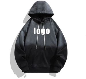 เสื้อฮู้ดโอเวอร์ไซส์ผ้าฟลีซเนื้อหนักสีเขียวมะกอก พิมพ์โลโก้ ผ้าฝ้าย 100% แบบยูนิเซ็กส์ สำหรับฤดูหนาว - Product Image 2